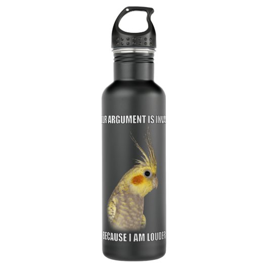 COCKATIEL Birds Funny Cockatiels Design Edelstahlflasche (Vorderseite)