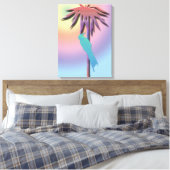 Cockatiel Climbing Palme Tree Canvas Print Leinwanddruck (Insitu (Schlafzimmer))