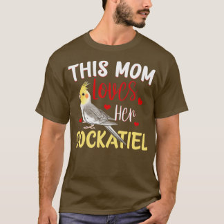 Cockatiel Cockatoo Lutino Parrot Quarrion Mütter T-Shirt