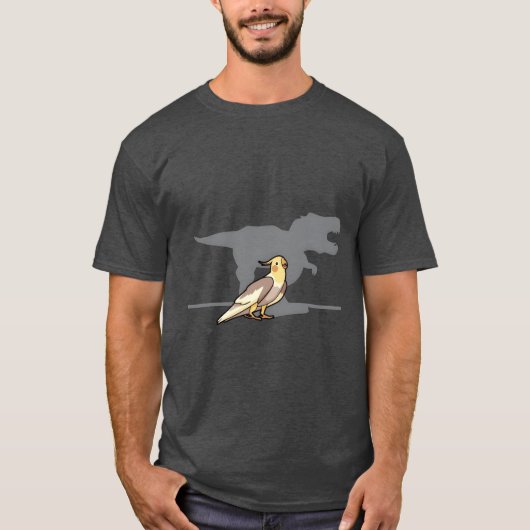 Cockatiel-Dino-Vogelgeschenk Vintag T-Shirt (Vorderseite)
