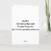 Cockatiel-Gruß-Karte Karte (Rückseite)