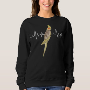 Cockatiel Heartbeat Ekg Pulseline Aviärer Papagei  Sweatshirt
