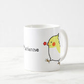 Cockatiel Individuelle Name Cockatoo Parrot Budgie Kaffeetasse (VorderseiteRechts)