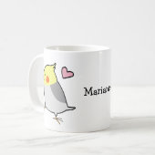 Cockatiel Individuelle Name Cockatoo Parrot Budgie Kaffeetasse (Vorderseite Links)