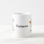 Cockatiel Individuelle Name Cockatoo Parrot Budgie Kaffeetasse (Mittel)