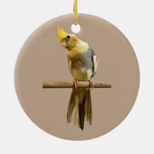 Cockatiel Keramik Ornament (Hinten)