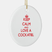 Cockatiel Keramik Ornament (Rechts)