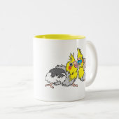 Cockatiel-Küken-Tasse Zweifarbige Tasse (VorderseiteRechts)