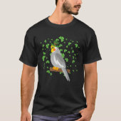 Cockatiel Leprechaun Shamrock St Patricks Day T-Shirt (Vorderseite)