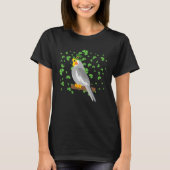 Cockatiel Leprechaun Shamrock St Patricks Day T-Shirt (Vorderseite)