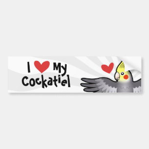 Cockatiel-Liebe Autoaufkleber