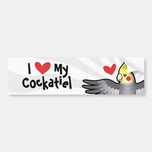 Cockatiel-Liebe Autoaufkleber (Vorne)