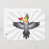 Cockatiel-Liebe Postkarte (Vorne/Hinten)