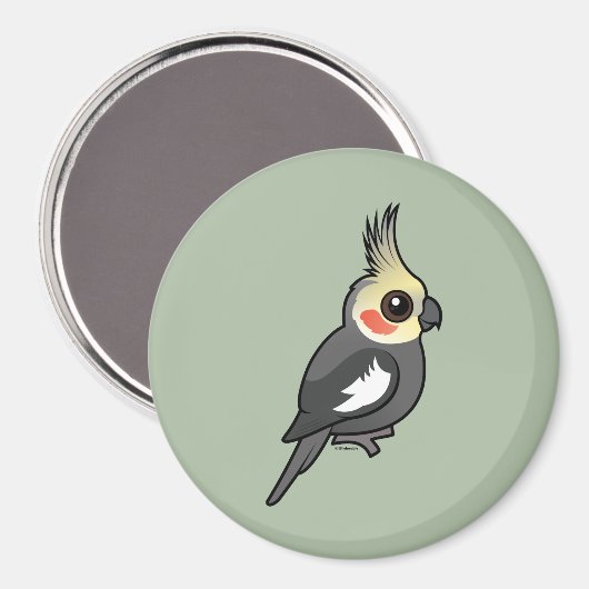 Cockatiel Magnet (Vorderseite/Rückseite)