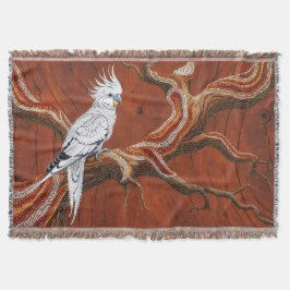 Cockatiel mit australischem Aborigine-Thema Decke