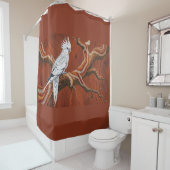 Cockatiel mit australischem Aborigine-Thema Duschvorhang (Beispiel)