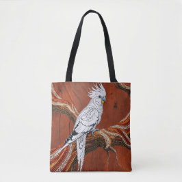 Cockatiel mit australischem Aborigine-Thema Tasche