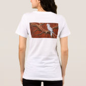Cockatiel mit australischem Aborigine-Thema Tri-Blend Shirt (Rückseite)