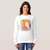 Cockatiel mit Frangipani Sweatshirt (Vorne ganz)