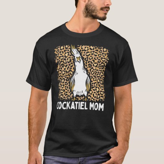 Cockatiel Mom Backprint Cockatiel T-Shirt (Vorderseite)