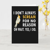 Cockatiel Owner Bird Lover Cockatiel Parrot Lover Karte (Gelbe Blume)