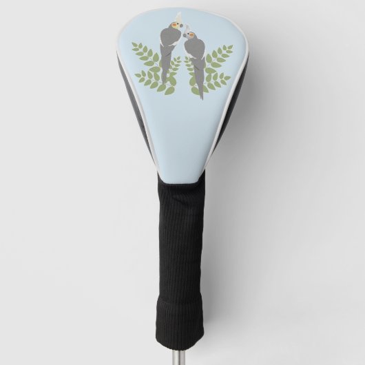 Cockatiel-Paare Golf Headcover (Vorderseite)