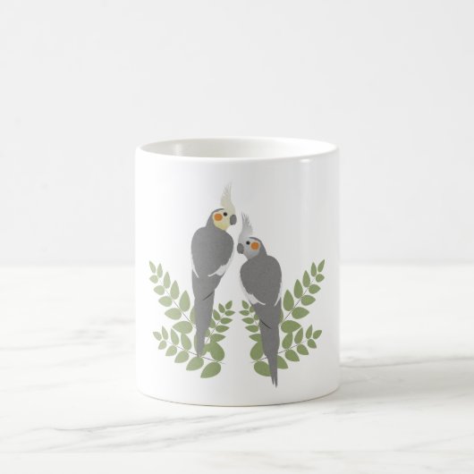 Cockatiel-Paare Kaffeetasse (Mittel)