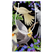 Cockatiel-Papageien in der Kleine Geschenktüte (Vorderseite)