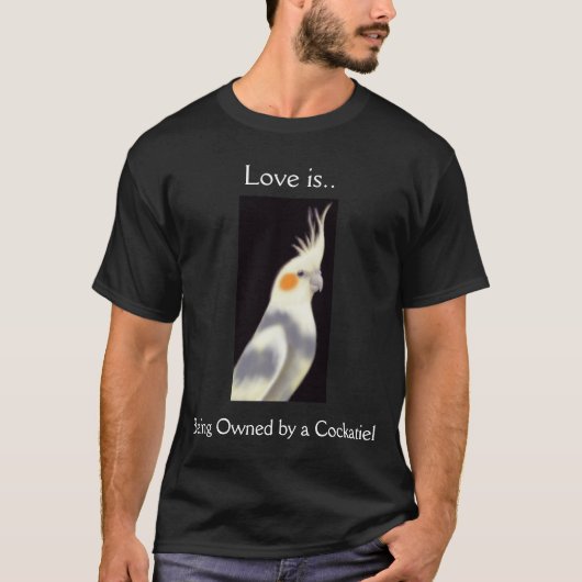 Cockatiel-Papageien-Liebe-Shirt T-Shirt (Vorderseite)