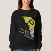 Cockatiel Parrot From Side Sweatshirt (Vorderseite)