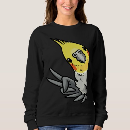 Cockatiel Parrot From Side Sweatshirt (Vorderseite)
