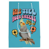 Cockatiel Parrot Mittlere Geschenktüte (Rückseite)