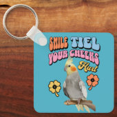 Cockatiel Parrot Schlüsselanhänger (Vorderseite)