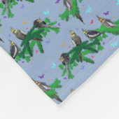 Cockatiel Party Fleece Blanket (Light Blue) (Ecke)