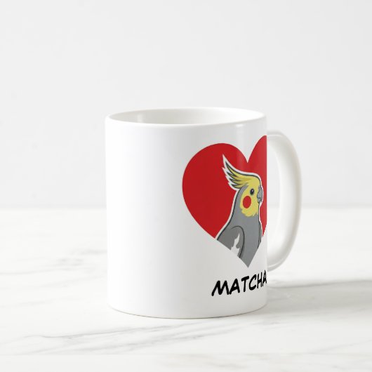 Cockatiel Personalized Heart Gift Kaffeetasse (VorderseiteRechts)