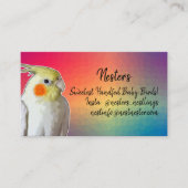 Cockatiel Pet Bird Papagei Züchter Aviäre Farbe Visitenkarte (Vorderseite)