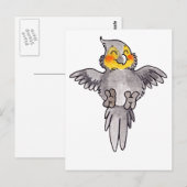 Cockatiel Postkarte (Vorne/Hinten)