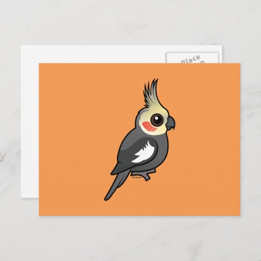 Cockatiel Postkarte (Vorne/Hinten)