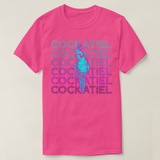 Cockatiel Retro-Geschenk T-Shirt (Design vorne)