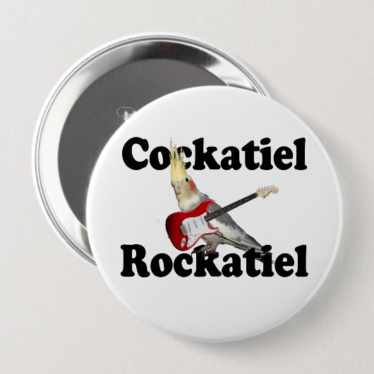 Cockatiel Rockatiel enormer Knopf Button (Vorne & Hinten)