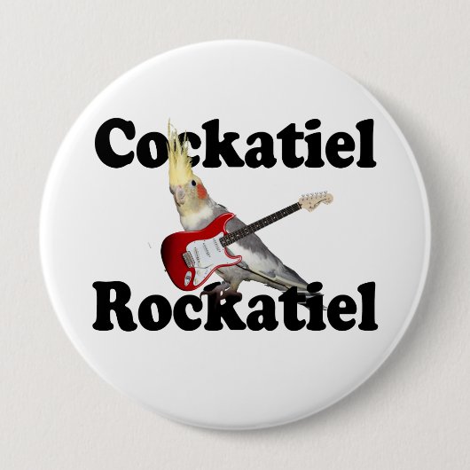 Cockatiel Rockatiel enormer Knopf Button (Vorderseite)