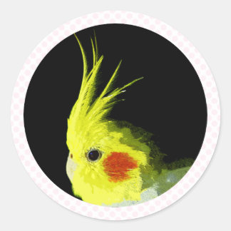 Cockatiel Runder Aufkleber