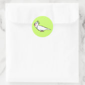 Cockatiel Runder Aufkleber (Tasche)