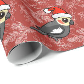 Cockatiel Santa Geschenkpapier (Rolleneckpunkt)