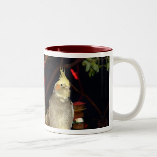 Cockatiel-Tasse - besonders angefertigt Zweifarbige Tasse (Rechts)