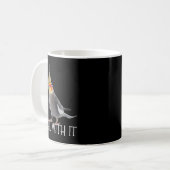 Cockatiel Teil mit It Grey Bird Eigentümer - Tiel Kaffeetasse (Vorderseite Links)