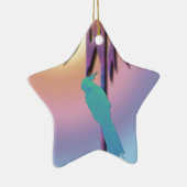 Cockatiel und Palme Tree Digitale Kunst Keramikornament (Rechts)