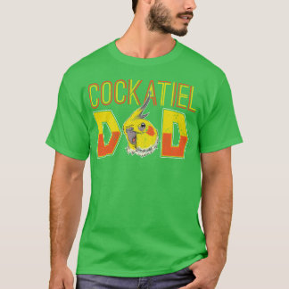Cockatiel Vater Geschenk Tier Vogel Retro T-Shirt