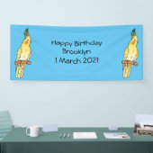 Cockatiel-Vogel-Cartoon Banner (Messe)