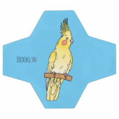 Cockatiel-Vogel-Cartoon Fußball (Flach)